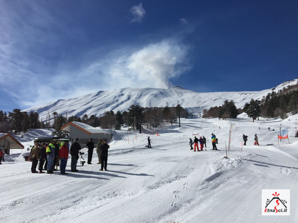 Etna - 10.2.2017 Situazione piste e viabilità per il week end sciistico. Video